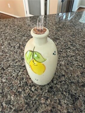 Hand-Painted Ceramic Olive Oil Dispenser Cruet – Made in Spain
